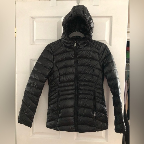 BCBGeneration  Down black lightweight Packable Hooded Zip up Jacket - Picture 6 of 13